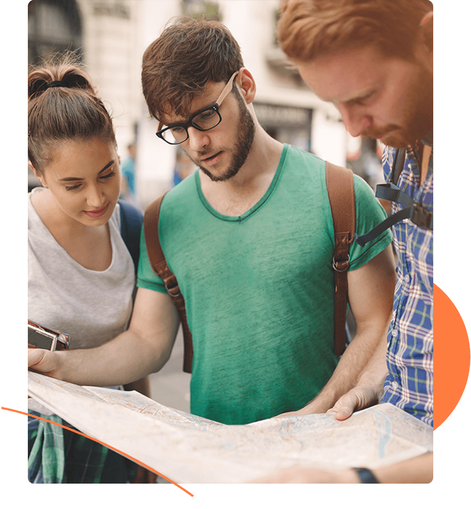 Travel Assistance - Person at airport with laptop